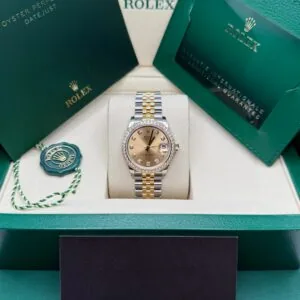 RLX Datejust m278383-0025/0026 31mm Champagne Dial Oyster Bracelet