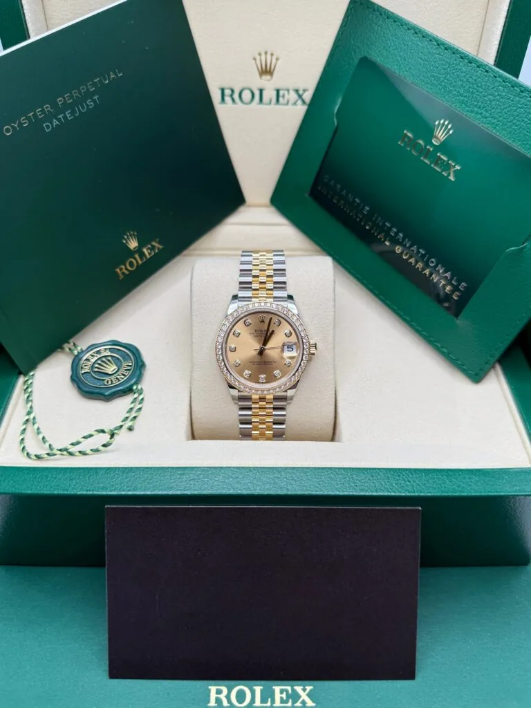 RLX Datejust m278383-0025/0026 31mm Champagne Dial Oyster Bracelet