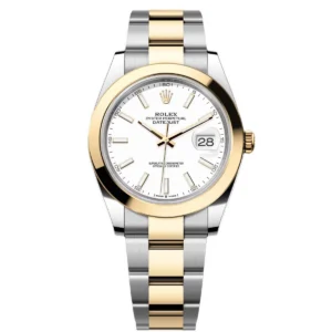RLX Datejust 41mm 126303 White Index Oyster Steel and Yellow Gold Mens Watch