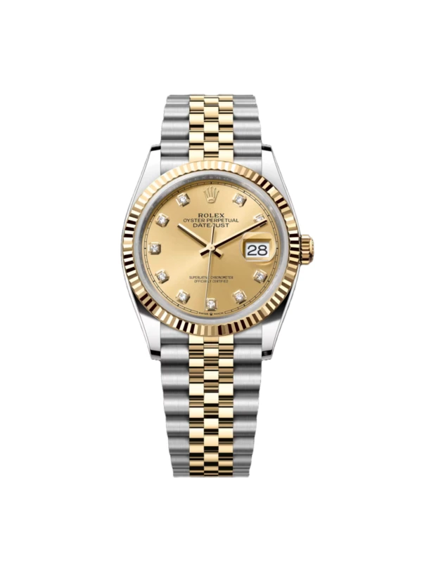 RLX Datejust 36mm 126233 Champagne Dial Jubilee Bracelet Watch