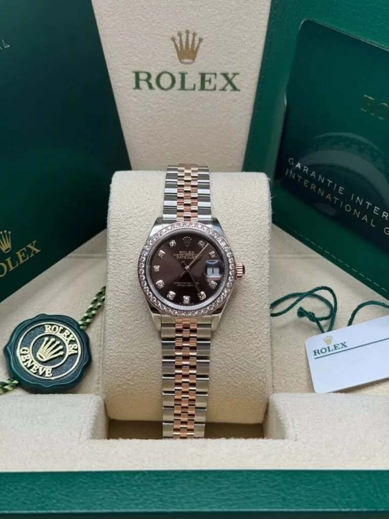 RLX Lady-Datejust 31mm 279381RBR Chocolate Diamond Dial Oyster Bracelet