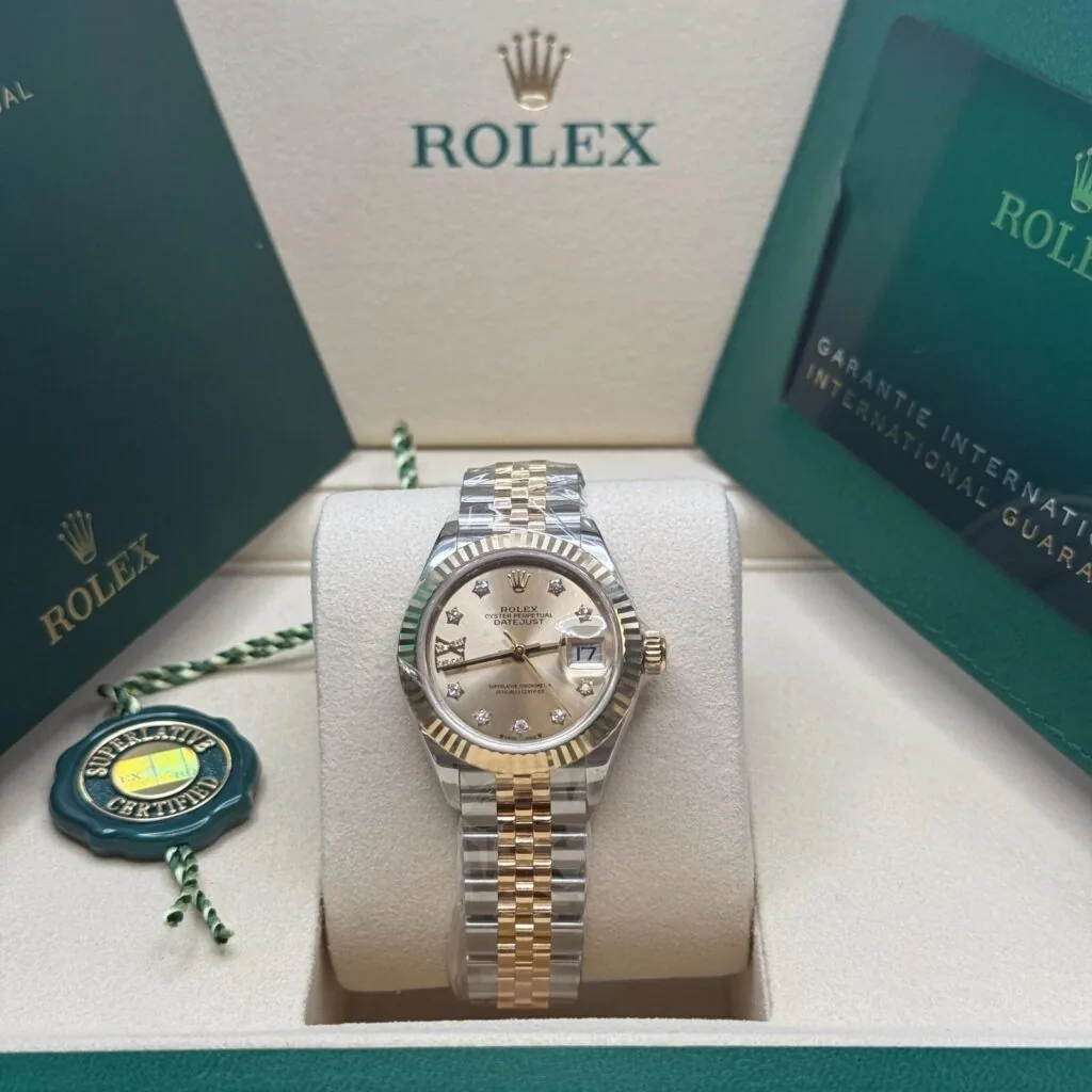 RLX Lady-Datejust 31mm 279173 Champagne Diamond Dial Oyster Bracelet