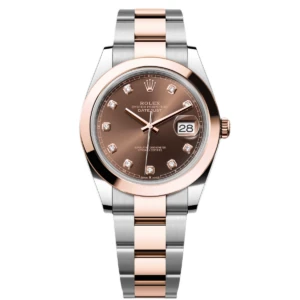 RLX Datejust 41mm 126301 Chocolate Diamond Jubilee Steel and Everose Gold Watch