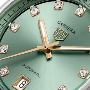TAG Heuer Carrera Date 36mm Ladies Watch Green Diamond Dot WBN2317.BA0001