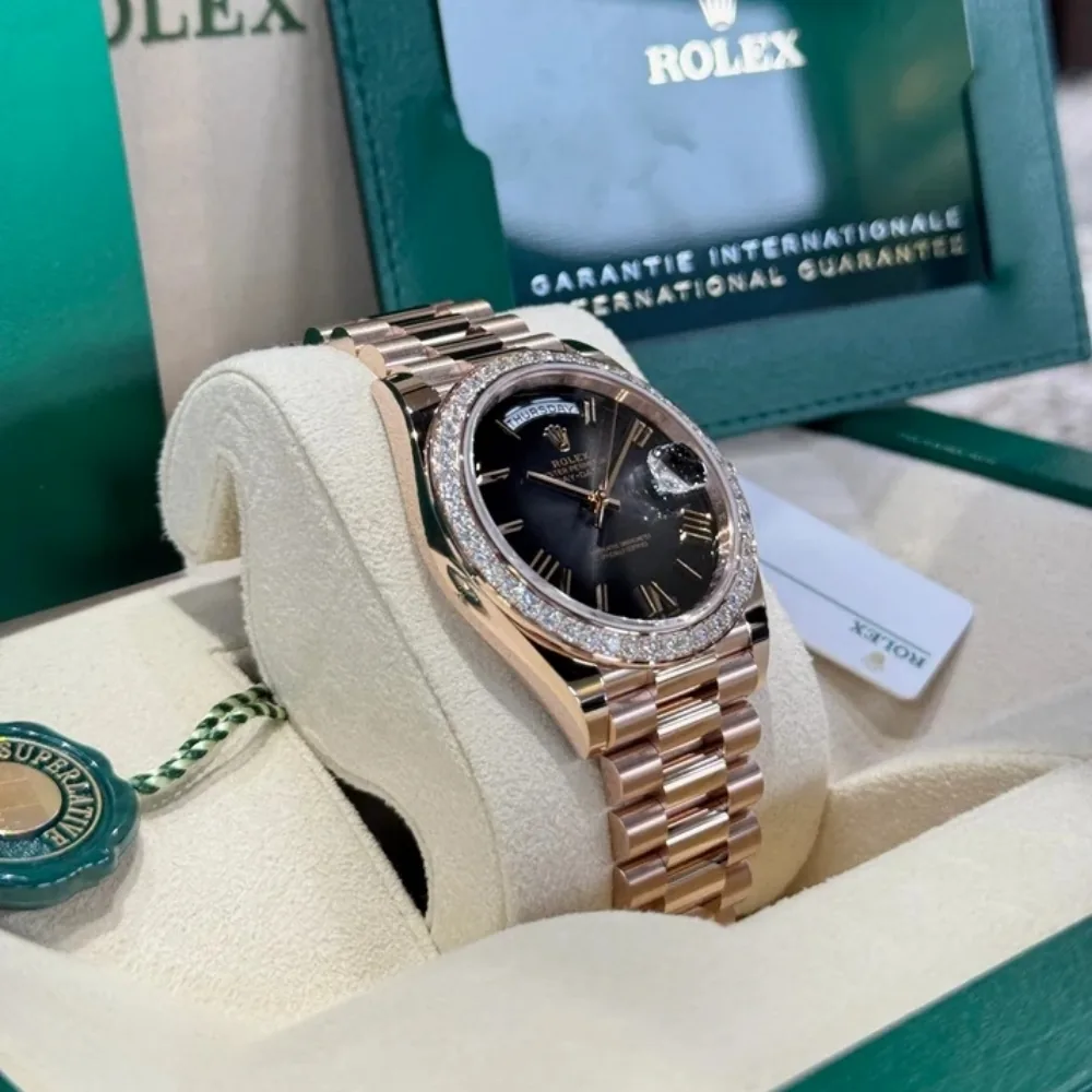 RLX Day-Date 40mm Slate Ombré Dial and Diamond Bezel 228345rbr-0025