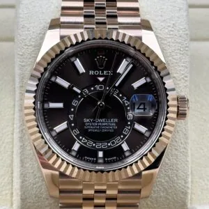 RLX Sky-Dweller 42mm 336935-0004/0008 Rose Gold Rhodium Dial Oyster