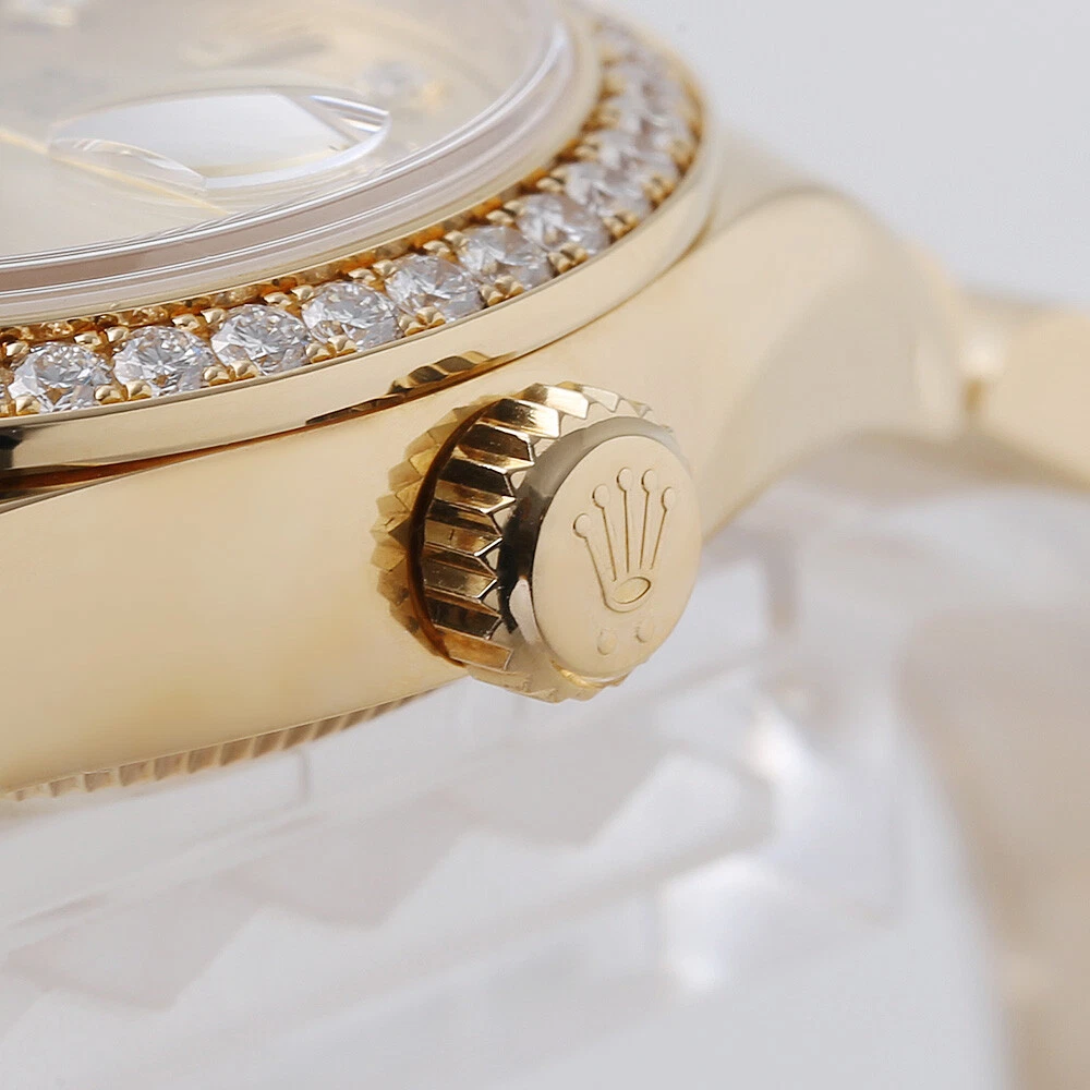 RLX Lady-Datejust 31mm 279138RBR Champagne Diamond Dial and Diamond Bezel Yellow Gold Bracelet