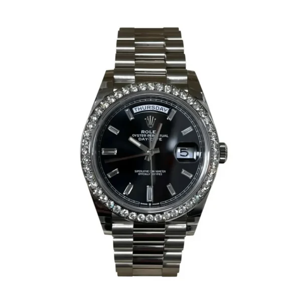 RLX Day-Date 40mm 228349RBR-0003 Bright Black Dial President Bracelet