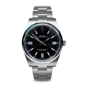 RLX Oyster-Perpetual 41mm 124300-0002 Stainless Steel Black Index Dial Watch