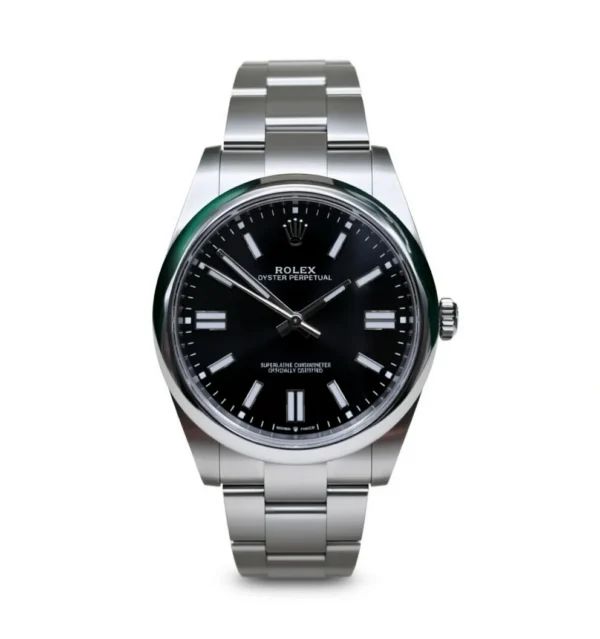 RLX Oyster-Perpetual 41mm 124300-0002 Stainless Steel Black Index Dial Watch