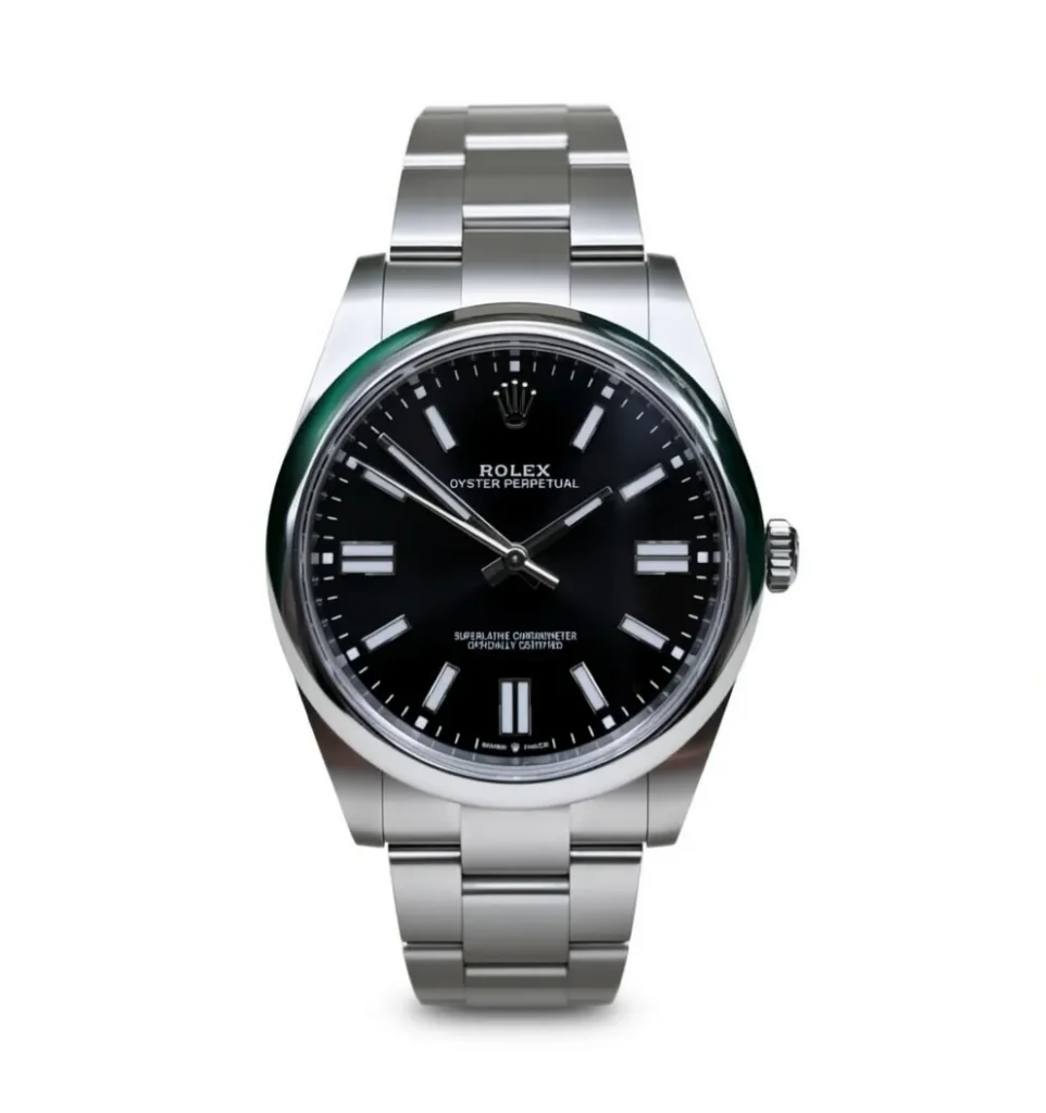 RLX Oyster-Perpetual 41mm 124300-0002 Stainless Steel Black Index Dial Watch