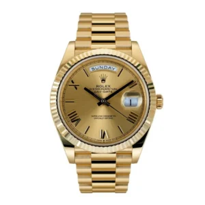 RLX Day-Date "President" 40mm Yellow Gold Champagne Roman Numeral Dial - 228238