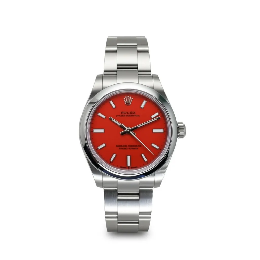 RLX Oyster Perpetual 31mm 277200-0008 Coral Red Dial Oyster Bracelet Watch