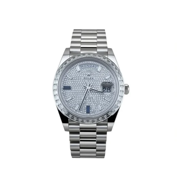 RLX Day-Date 40mm 228396TBR-0021 Diamonds Sapphires Dial