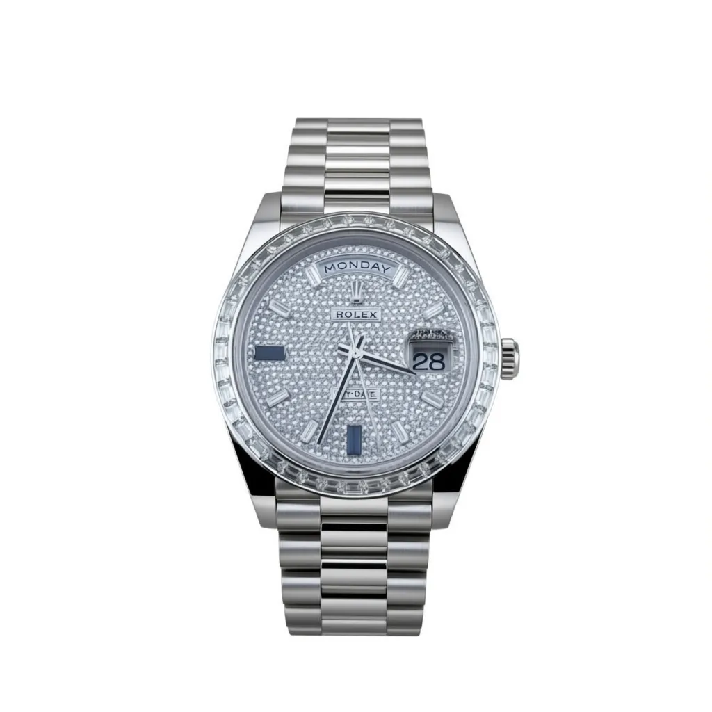 RLX Day-Date 40mm 228396TBR-0021 Diamonds Sapphires Dial