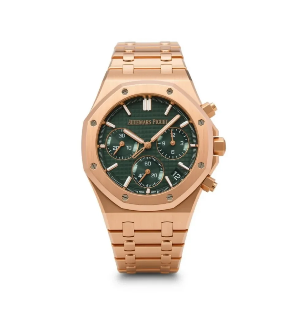 A&P ROYAL OAK Pink Gold Khaki Green Dial CHRONOGRAPH 41mm