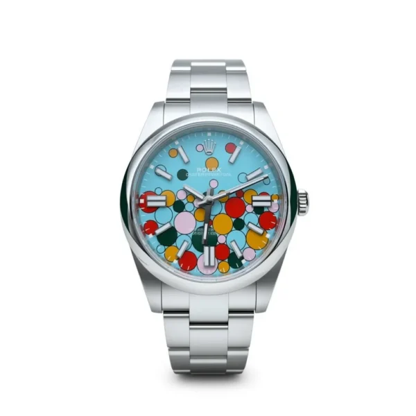 RLX 124300-0008 Oyster Perpetual 41mm Turquoise blue Celebration Dial