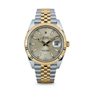 RLX Datejust 41mm Swiss Replica Watch | Two Tone Jubilee Bracele Champagne Fluted Dial Ref 126333