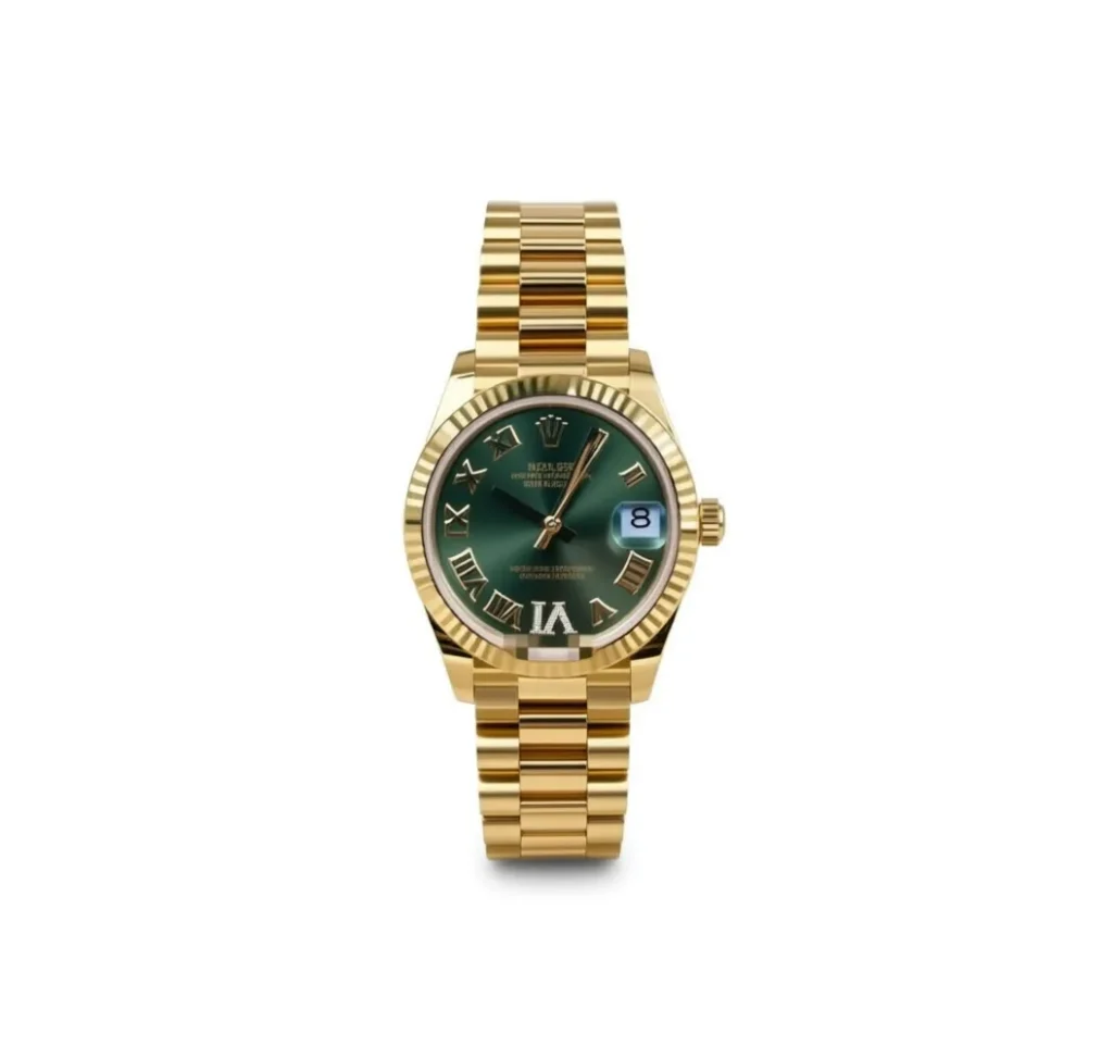 RLX Datejust m278278-0030 Olive Green 31mm Dial President Bracelet Watch