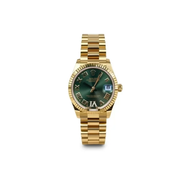 RLX Datejust m278278-0030 Olive Green 31mm Dial President Bracelet Watch