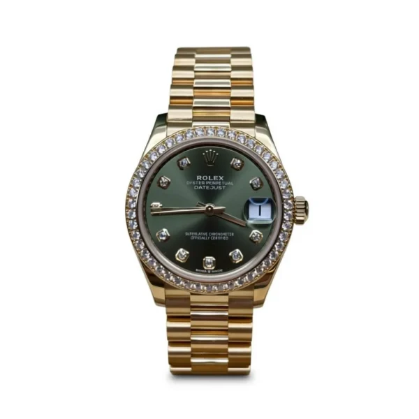 RLX Datejust m278288RBR-0007 Olive Green 31mm Dial President Bracelet Watch