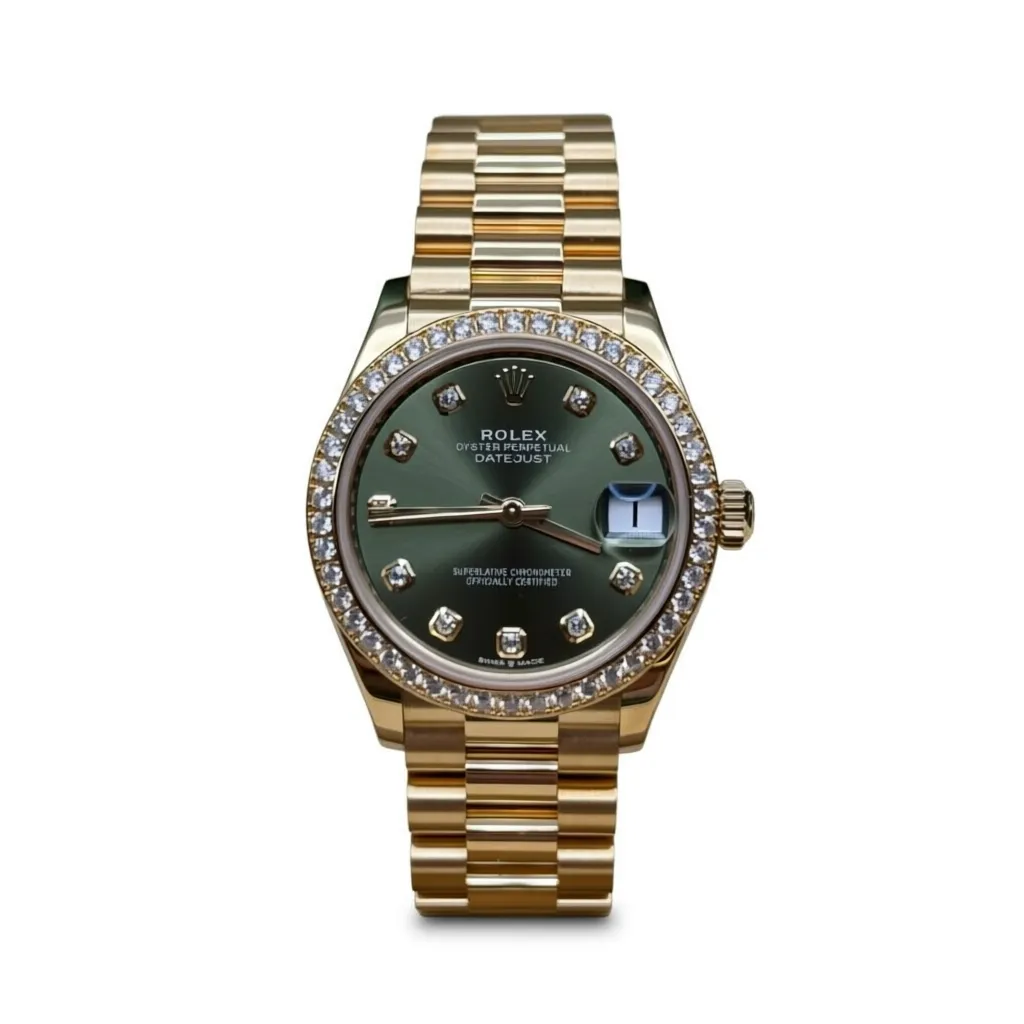 RLX Datejust m278288RBR-0007 Olive Green 31mm Dial President Bracelet Watch