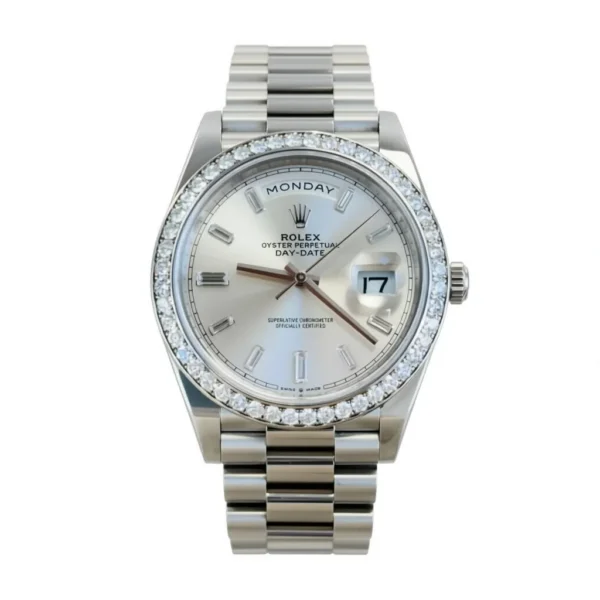 RLX Day-Date 40mm 228349RBR-0001 Silver Dial President Bracelet