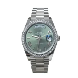 RLX Day-Date 40mm 228349RBR-0030 Olive Green Dial President Bracelet
