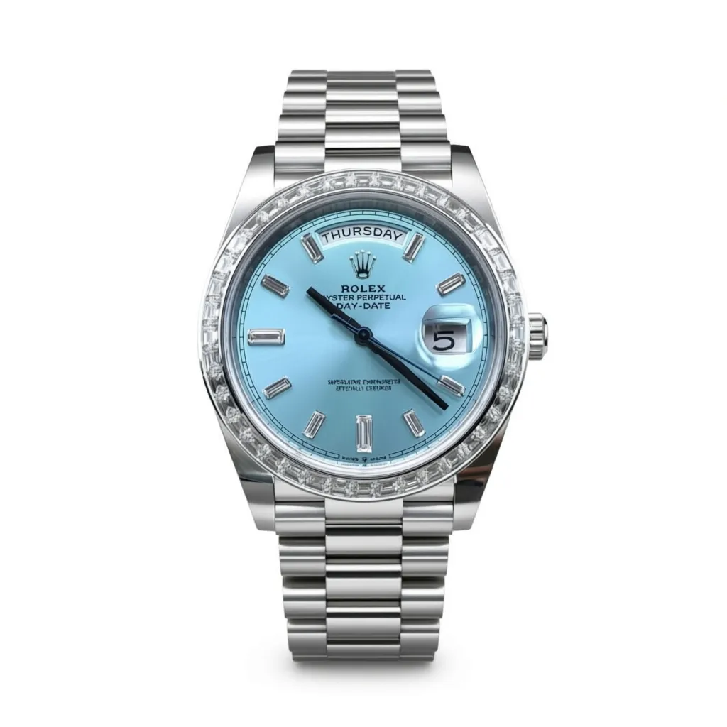 RLX Day-Date 40mm 228396TBR-0002 Ice Blue Diamonds Dial
