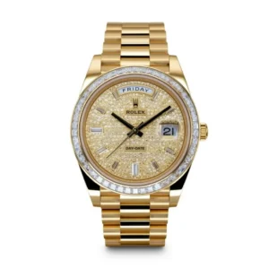 RLX Day-Date 40mm 228398TBR-0036 Diamond Paved Dial President Watch