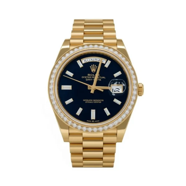 RLX Day-Date 40mm 228398TBR-0038 Onyx Dial President Watch