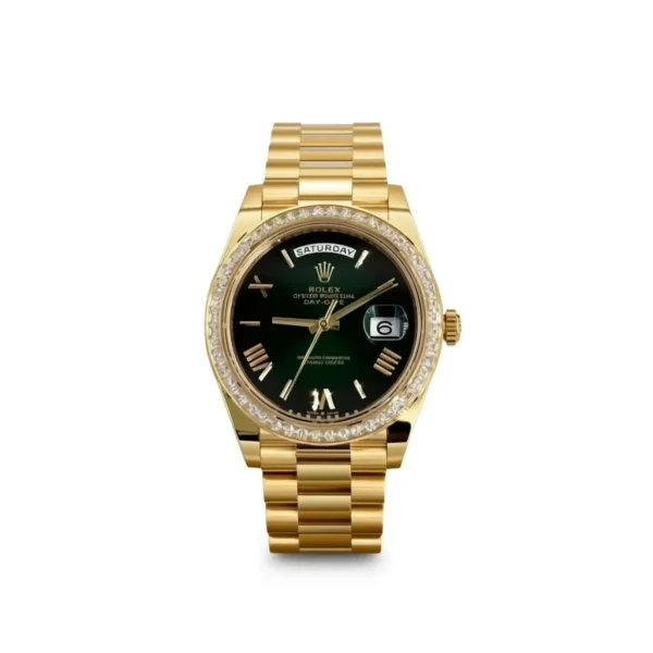 RLX Day-Date 40mm 228398TBR-0042 Green Ombré Dial President Watch