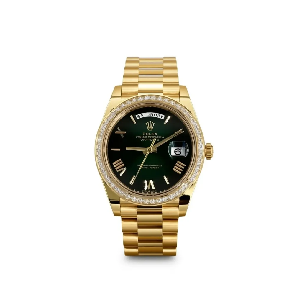 RLX Day-Date 40mm 228398TBR-0042 Green Ombré Dial President Watch