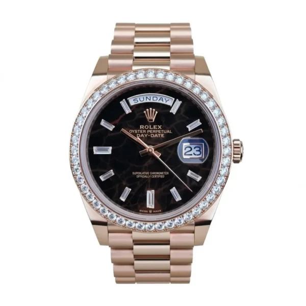 RLX Day-Date 40mm Eisenkiesel / Diamonds Dial 228345rbr-0016