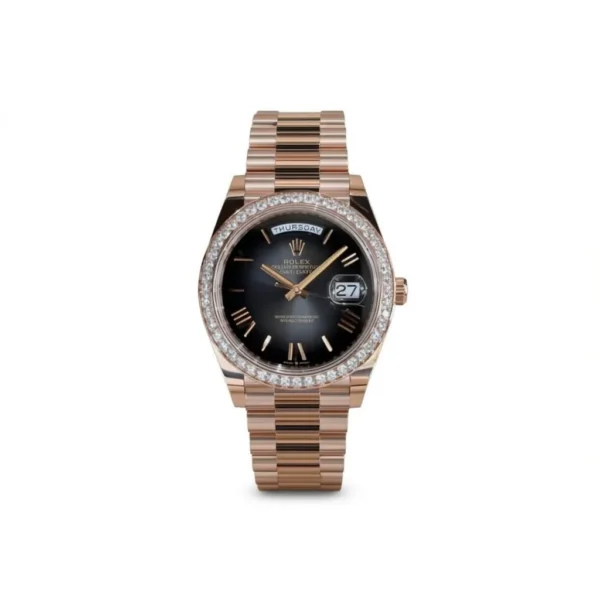 RLX Day-Date 40mm Slate Ombré Dial and Diamond Bezel 228345rbr-0025