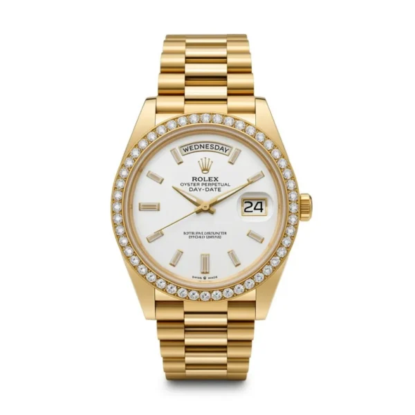 RLX Day-Date 40mm White Mother-of-Pearl Dial President Watch 228348RBR-0046