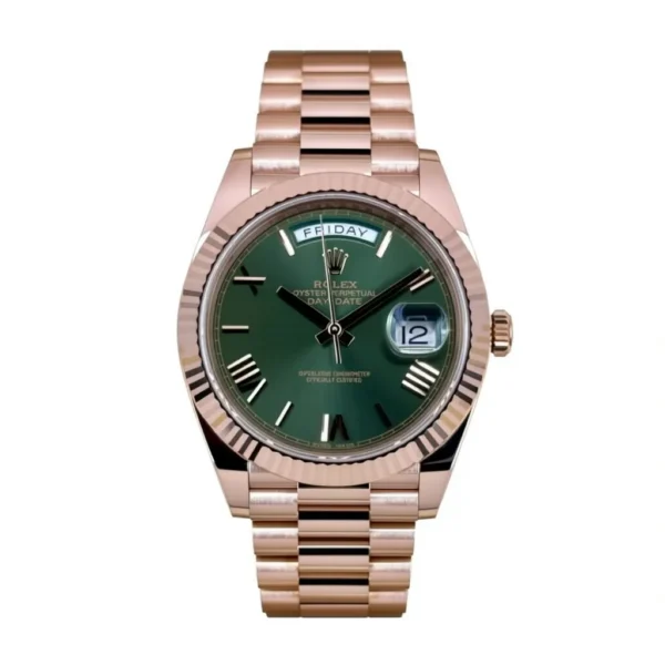 RLX Day-Date "President" 40mm Everose Gold Slate Roman Ombre "Smoke" Dial - 228235