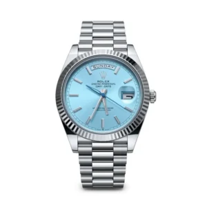 RLX Day-Date "President" 40mm Platinum Ice Blue Index Dial - 228236