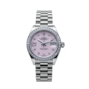 RLX Lady-Datejust 31mm 279139RBR Pink Opal Diamond Dial and Diamond Bezel White Gold Bracelet