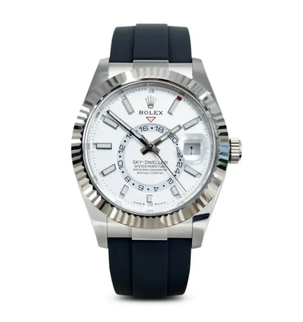 RLX Sky-Dweller 42mm White Gold White Dial Oysterflex - 336239