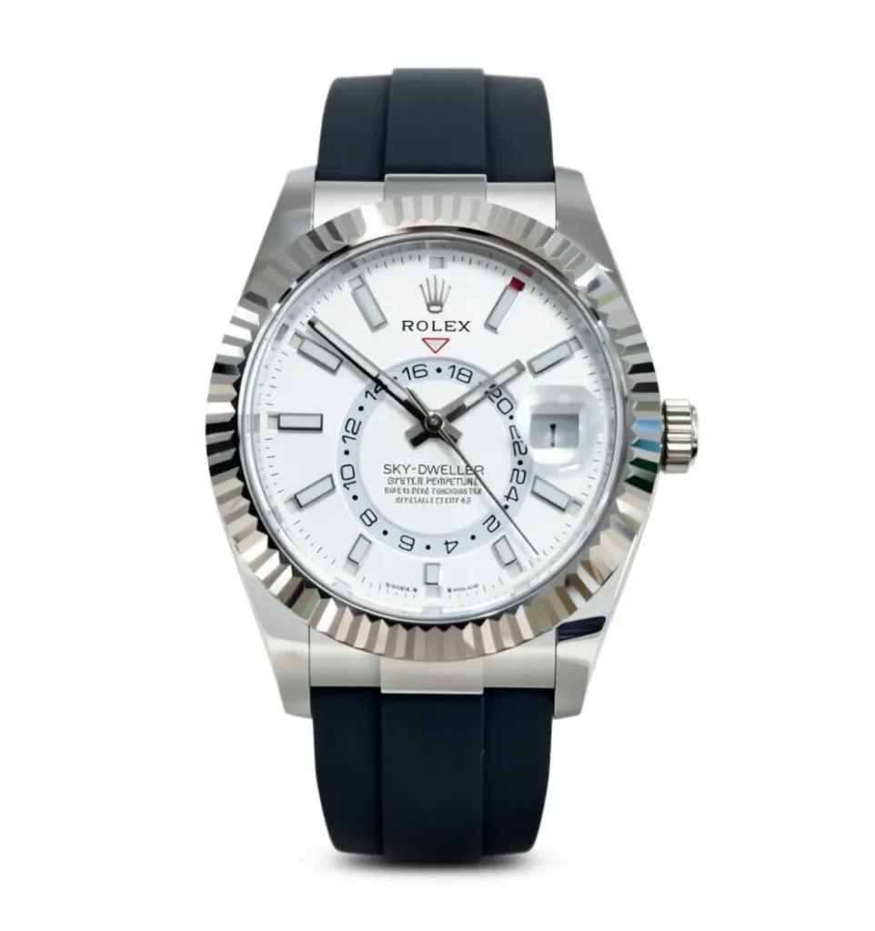 RLX Sky-Dweller 42mm White Gold White Dial Oysterflex - 336239