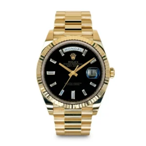 RLX Yellow Gold President Day Date 40mm Onyx Diamond Dial - 228238