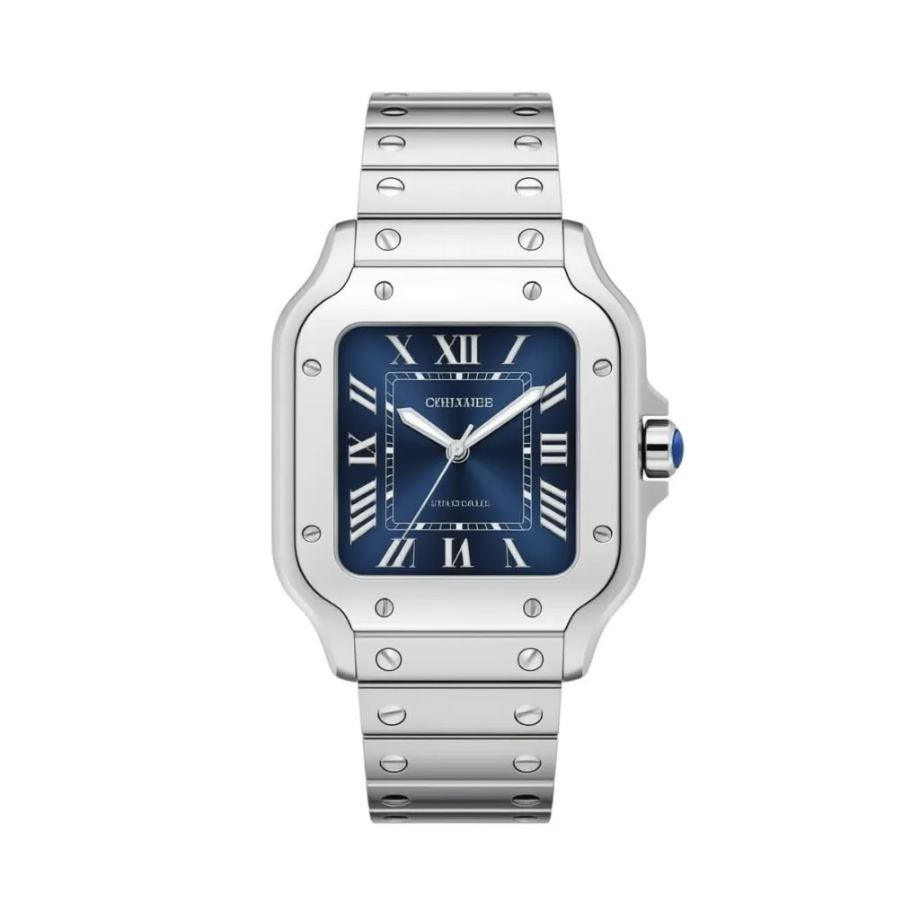 Santos de Cartier watch Graduated blue dial - United Luxury