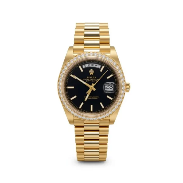 RLX Day-Date 40mm Bright Black Dial President Watch 228348RBR-0043