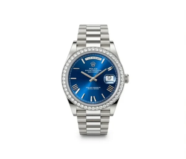RLX Day-Date 40mm 228349RBR-0005 Bright Blue Dial President Bracelet