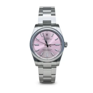 RLX Oyster Perpetual 34mm 124200-0009 Pink Dial Oyster Stainless Steel Bracelet Watch