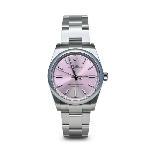 RLX Oyster Perpetual 34mm 124200-0009 Pink Dial Oyster Stainless Steel Bracelet Watch