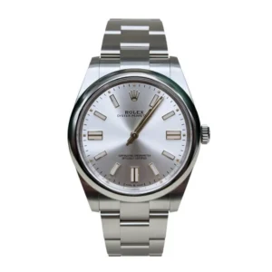 RLX Oyster Perpetual 41mm 124300-0001 Stainless Steel Silver Index Dial Watch