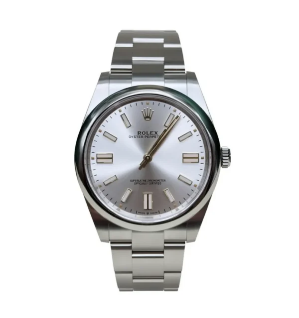 RLX Oyster Perpetual 41mm 124300-0001 Stainless Steel Silver Index Dial Watch