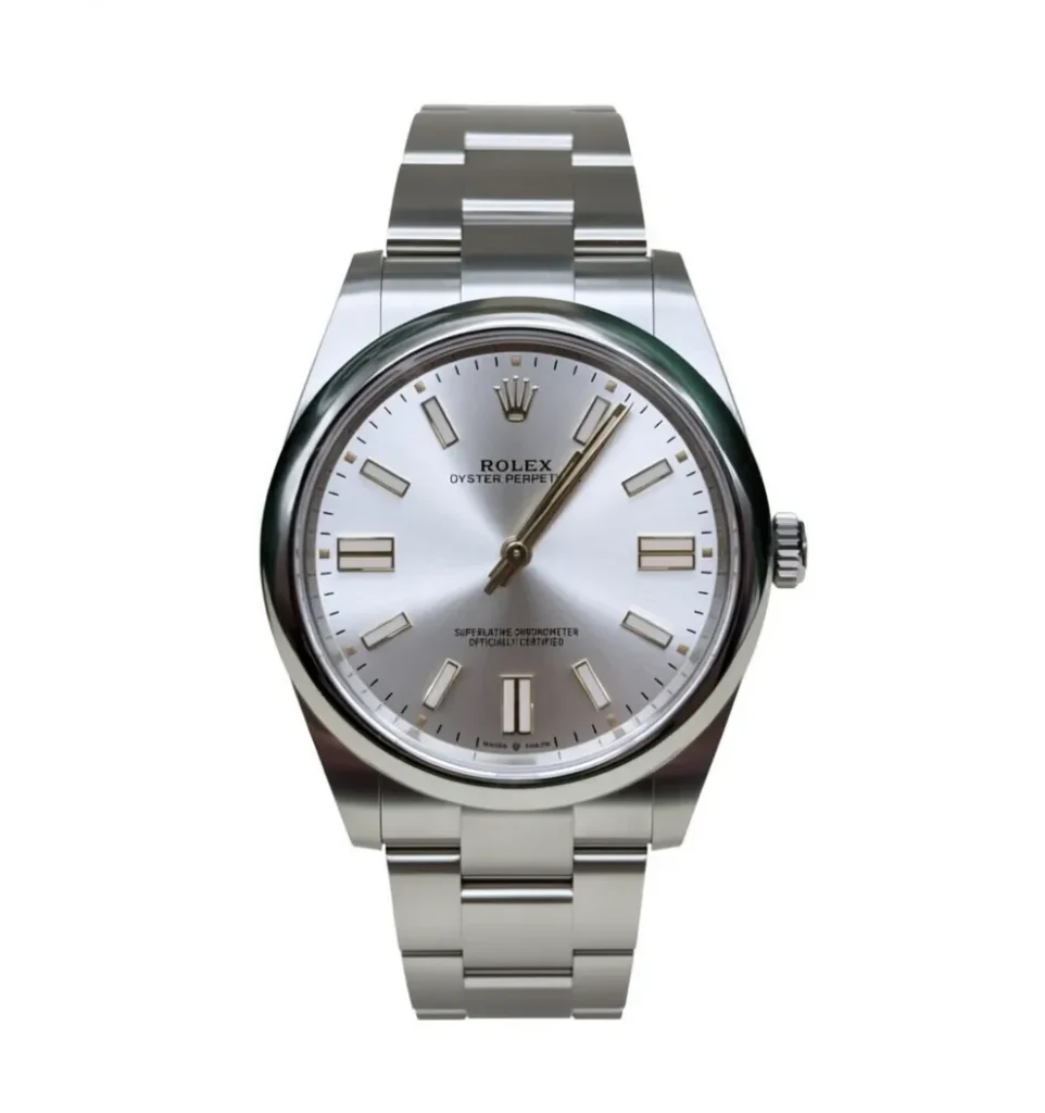 RLX Oyster Perpetual 41mm 124300-0001 Stainless Steel Silver Index Dial Watch